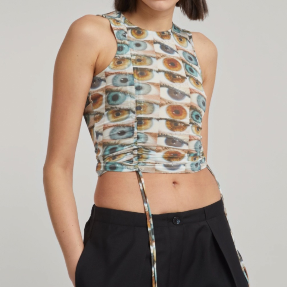 Paloma Wool Baviera Eye Print Tank Top size small amazing condition - rare find!